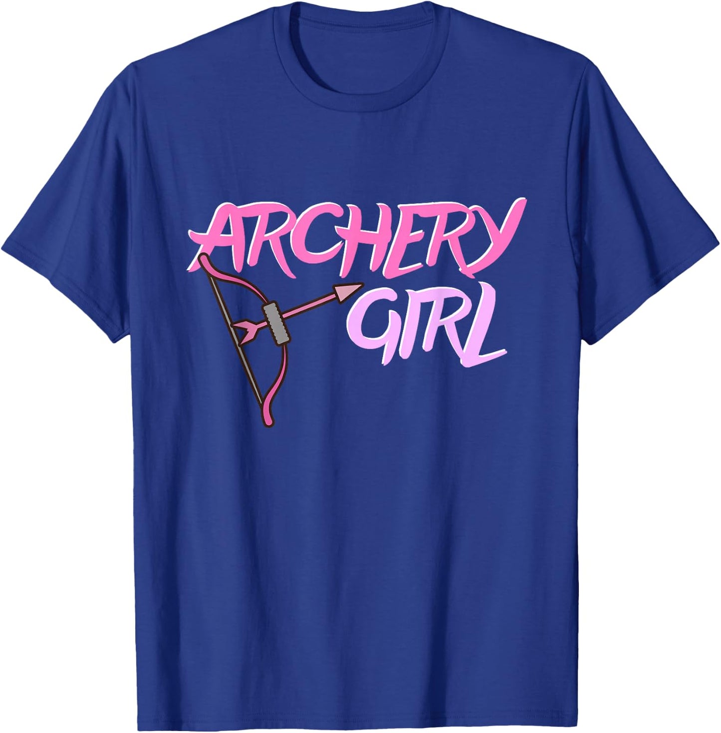 Cute Archery Girl Gift Bow Arrow Girly Sports Bowman Hunt T-Shirt - T-Shirt | Royal