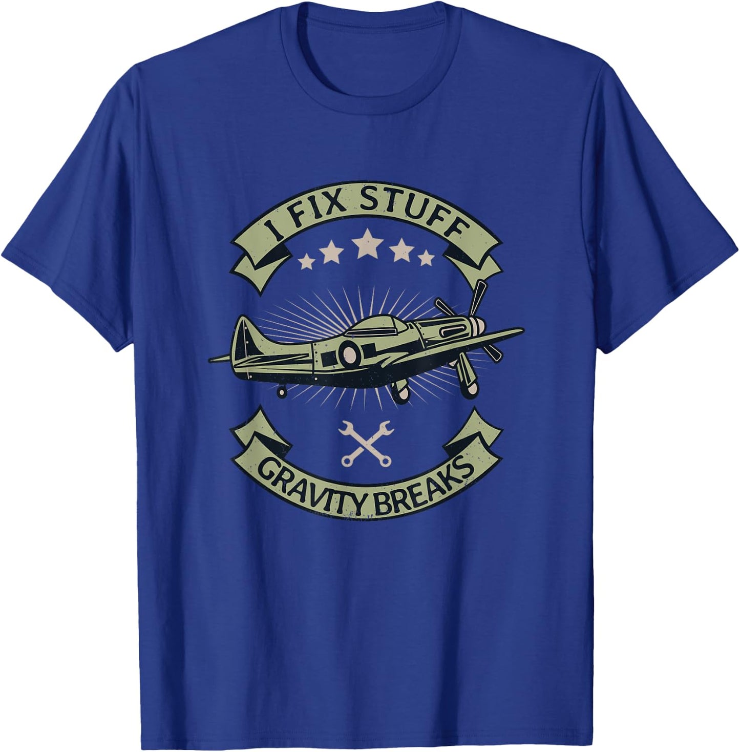 Aircraft Mechanic Airplane Technician T-Shirt - T-Shirt | Royal