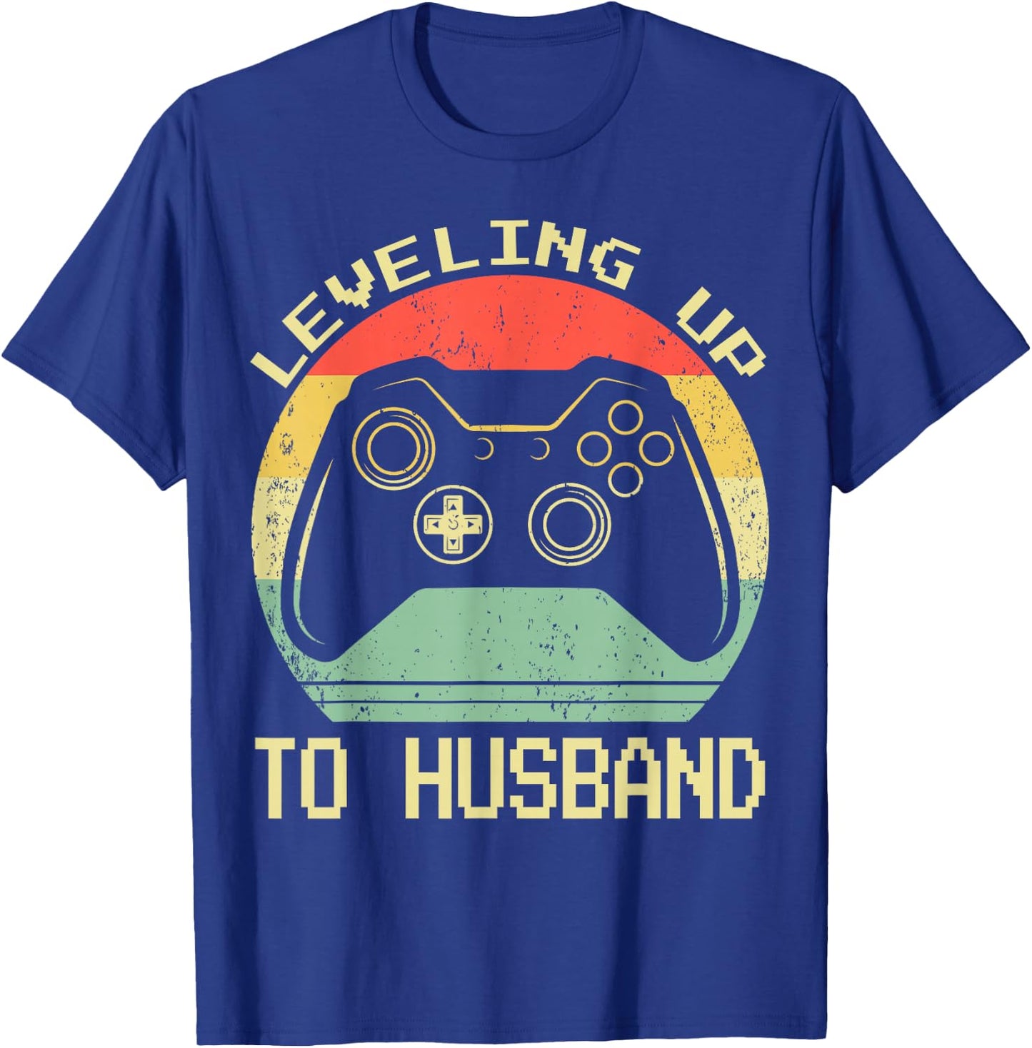 Leveling Up To Husband Gaming Couples Matching Engagement T-Shirt - T-Shirt | Royal