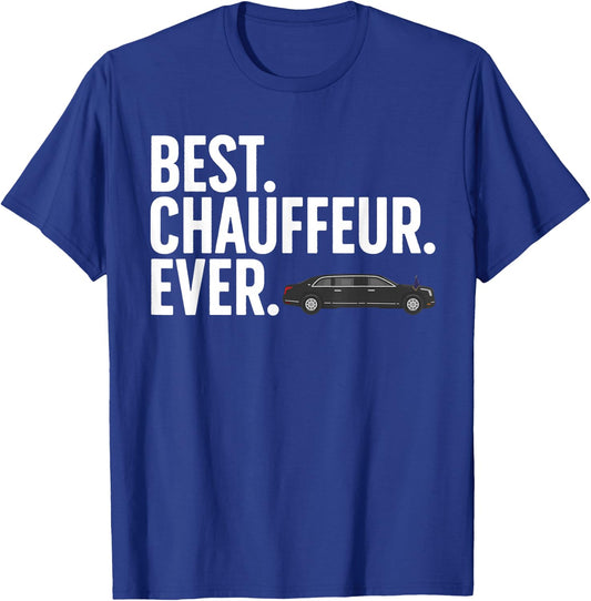 Best Chauffeur Art Women Dad Job Taxi Limo Driver T-Shirt - T-Shirt | Royal