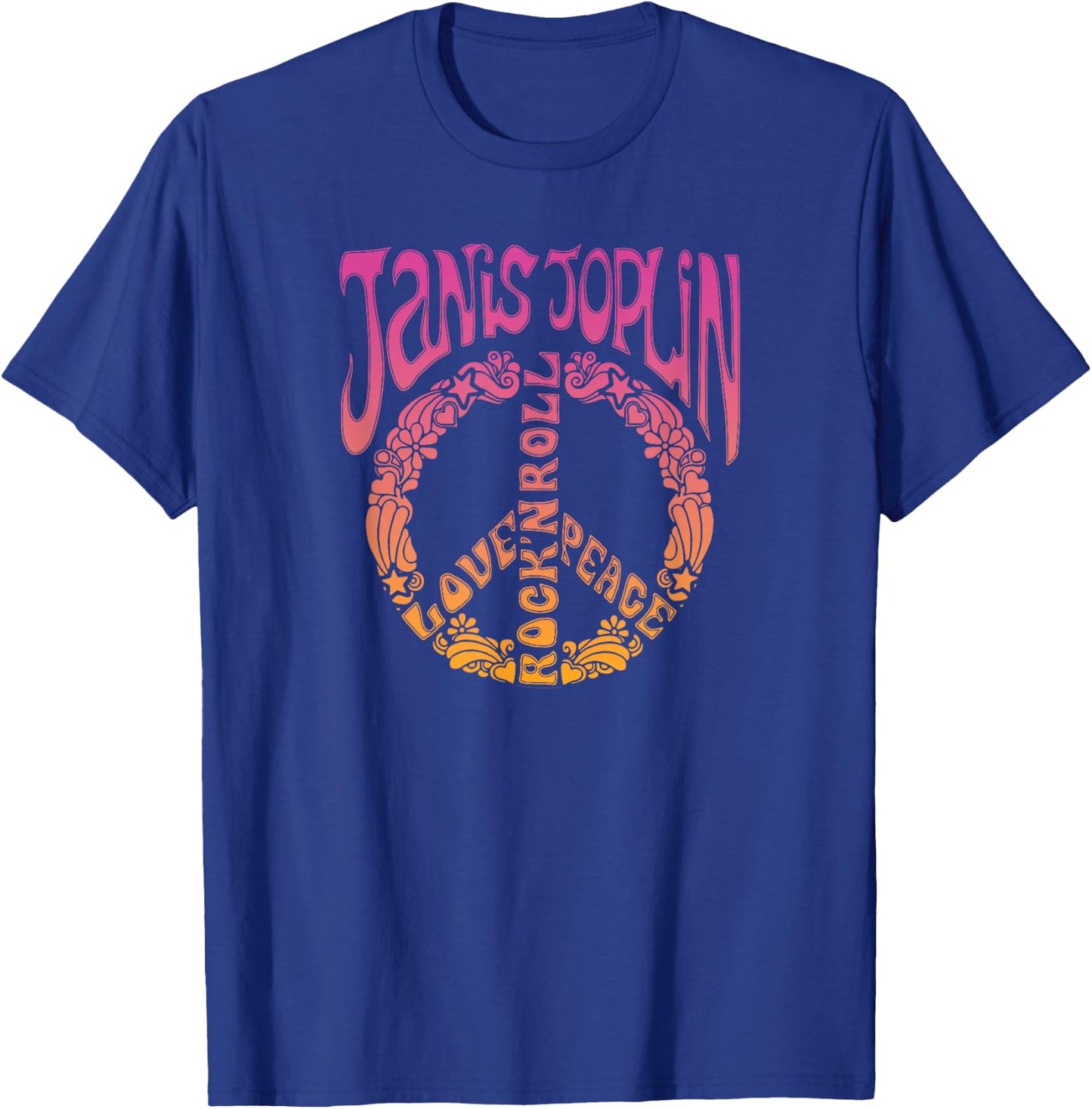 Janis Joplin Peace Art Nouveau T-Shirt - T-Shirt | Royal