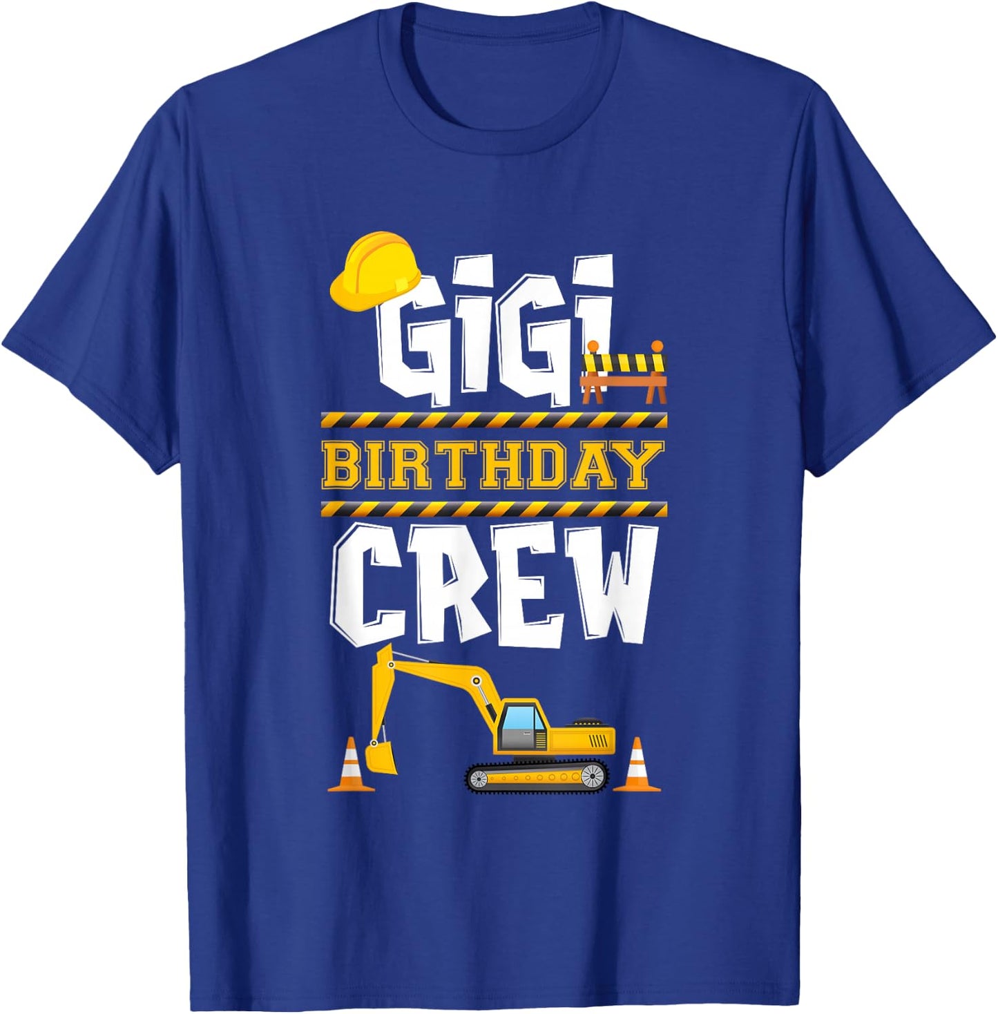 Gigi Birthday Crew Construction Tractor Birthday Party T-Shirt - T-Shirt | Royal