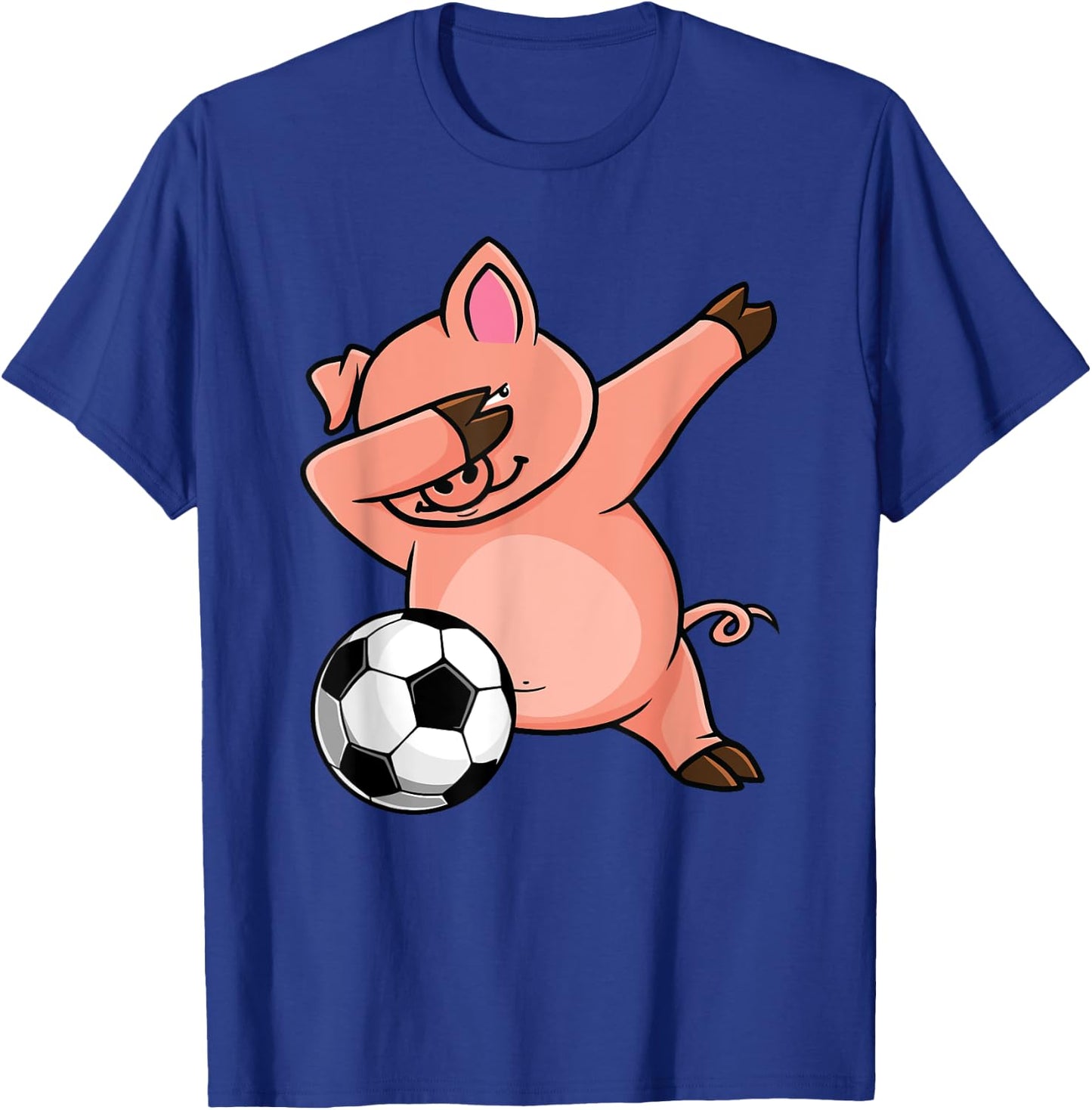 Dabbing Pig Funny Soccer Lovers Jersey Football Fans Sport T-Shirt - T-Shirt | Royal