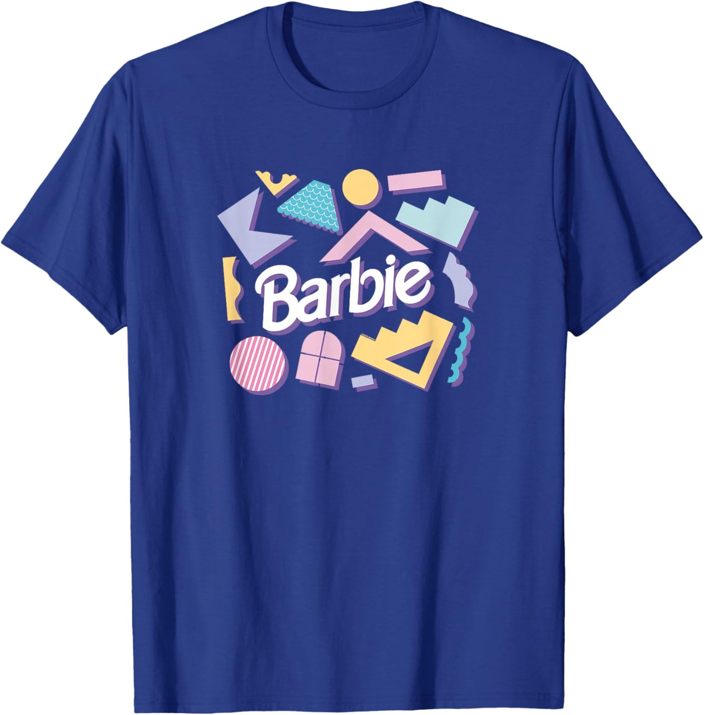Barbie Logo Pastel 80s Shapes T-Shirt - T-Shirt | Royal