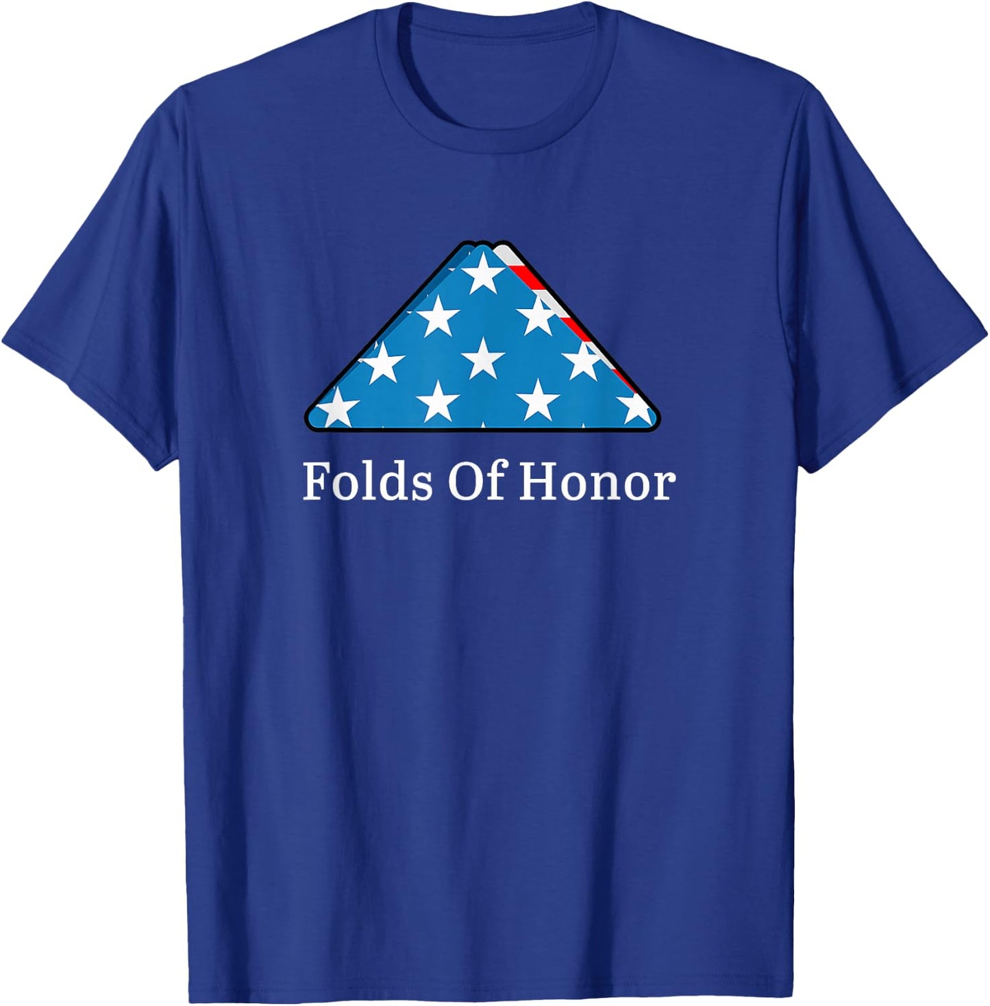 Folds of Honor Fallen Military First Responders Patriotic Small T-Shirt - T-Shirt | Royal