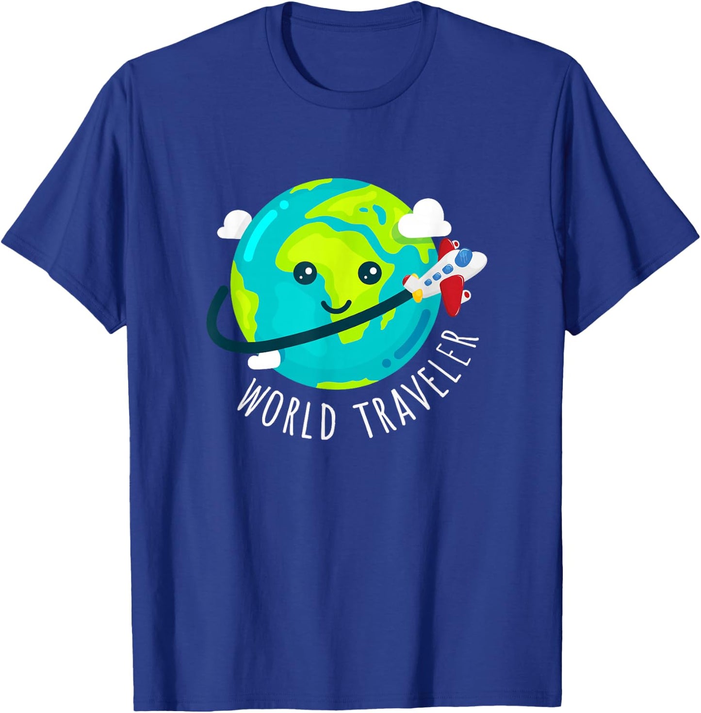 Cute Globe World Traveler T-Shirt - T-Shirt | Royal