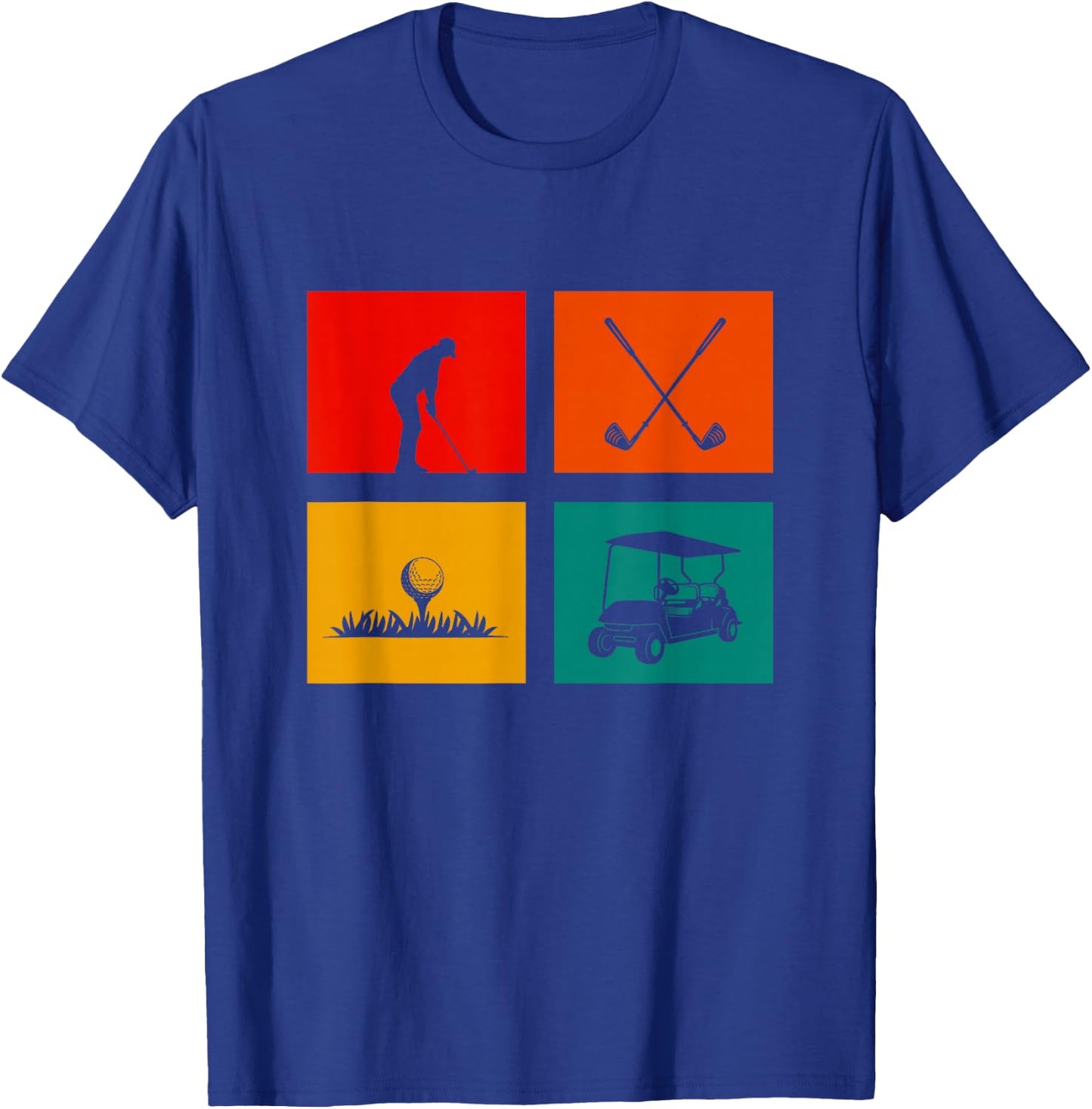 Golf Apparel Golfer Golf , -Adults, Black, Small, Short Sleeve, , All Seasons, 1 Count T-Shirt - T-Shirt | Royal