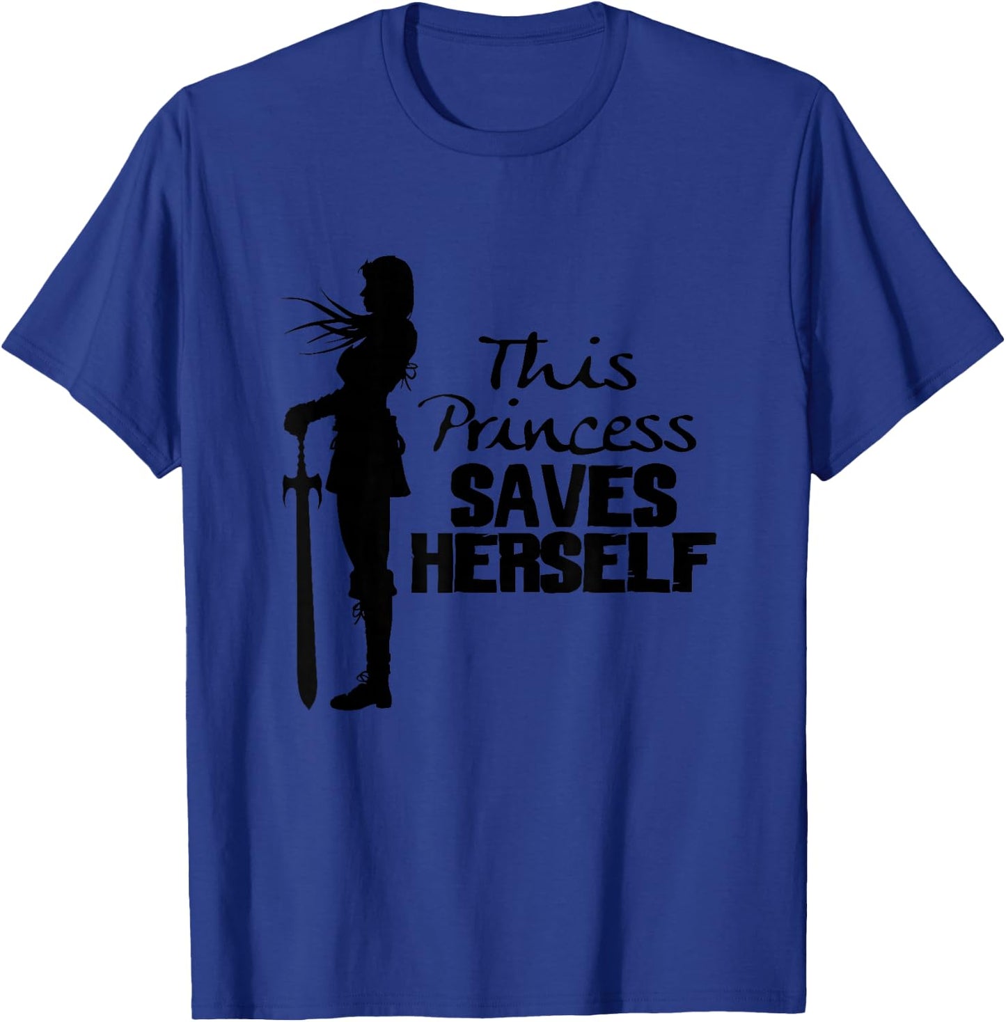 This Princess Saves Herself Bookish Fairy Tale Feminist T-Shirt - T-Shirt | Royal