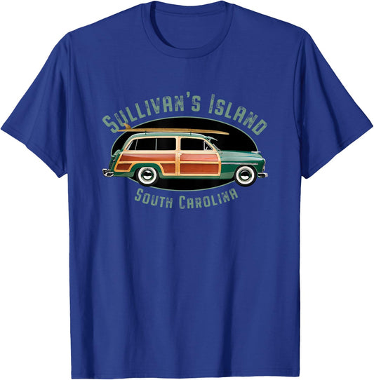 Sullivan's Island South Carolina Vintage Surfing Design T-Shirt - T-Shirt | Royal