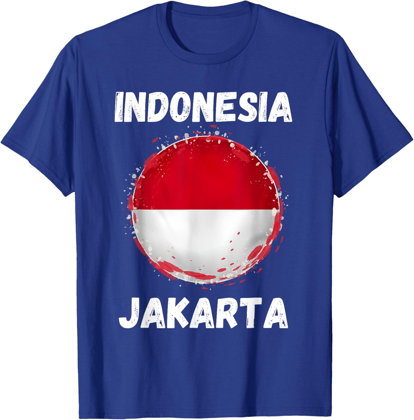 Jakarta Indonesia Vintage Indonesian Flag Souvenirs T-Shirt - T-Shirt | Royal