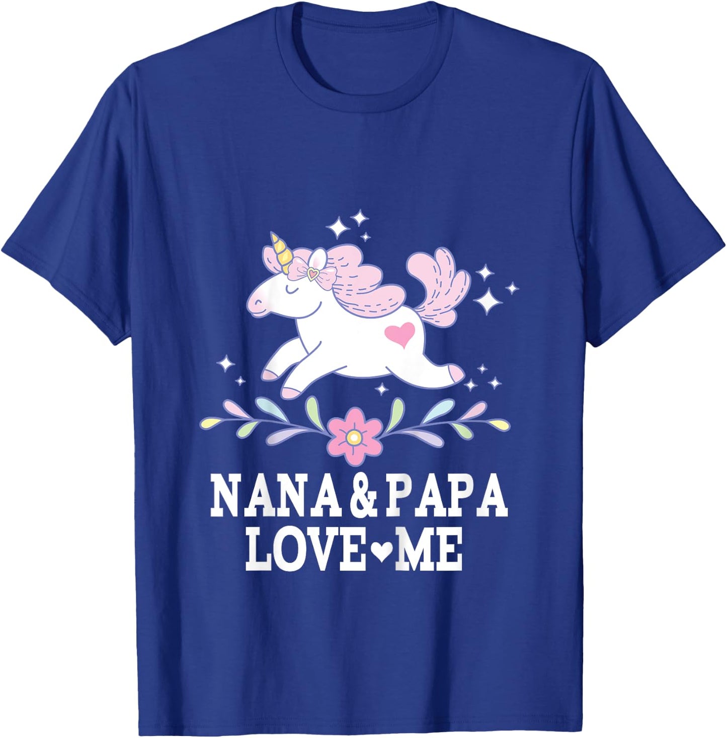 Nana and Papa Love Me Granddaughter Unicorn T-Shirt - T-Shirt | Royal