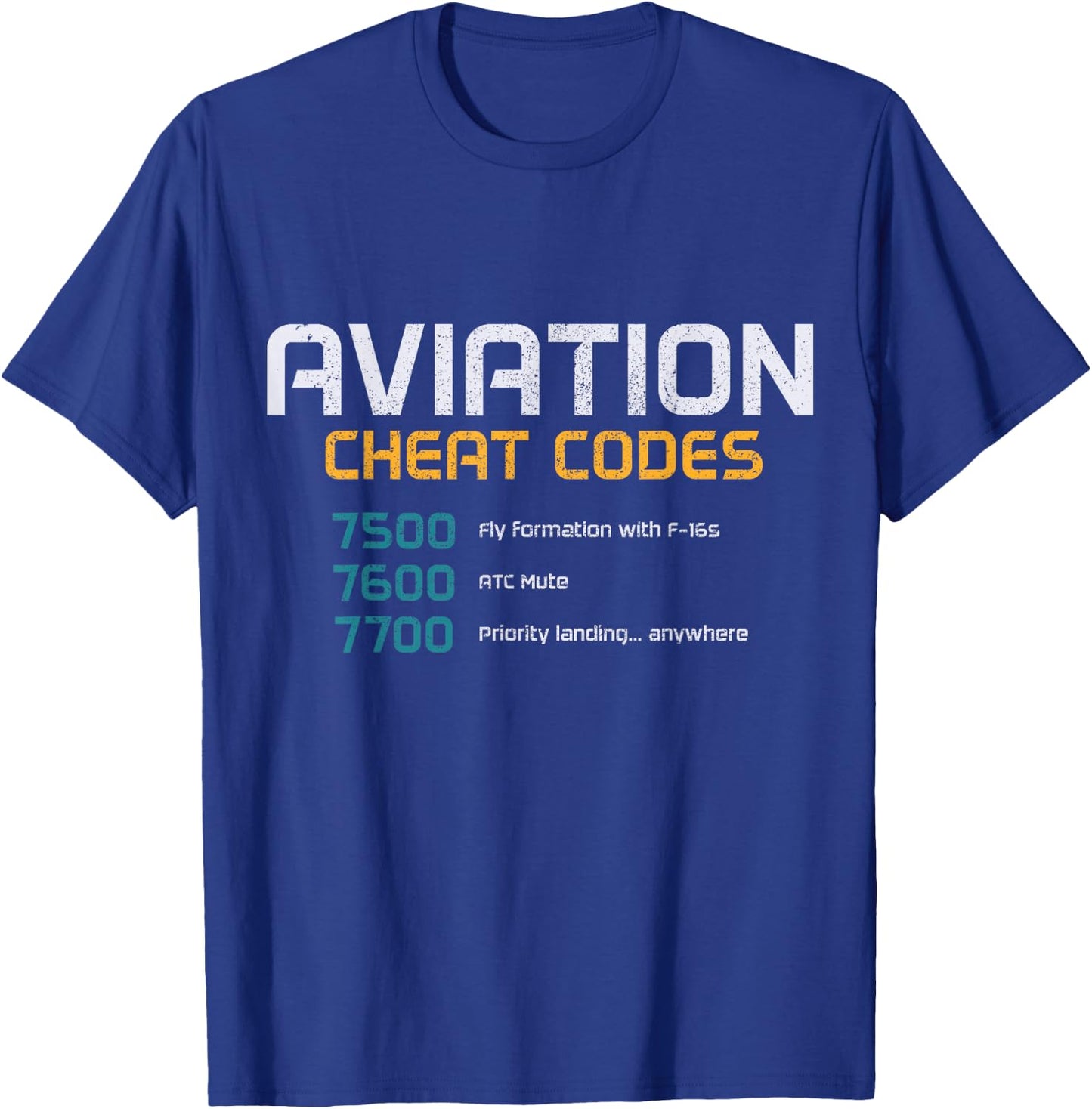 Pilot Aviation Codes Aeroplane Funny Pilot T-Shirt - T-Shirt | Royal
