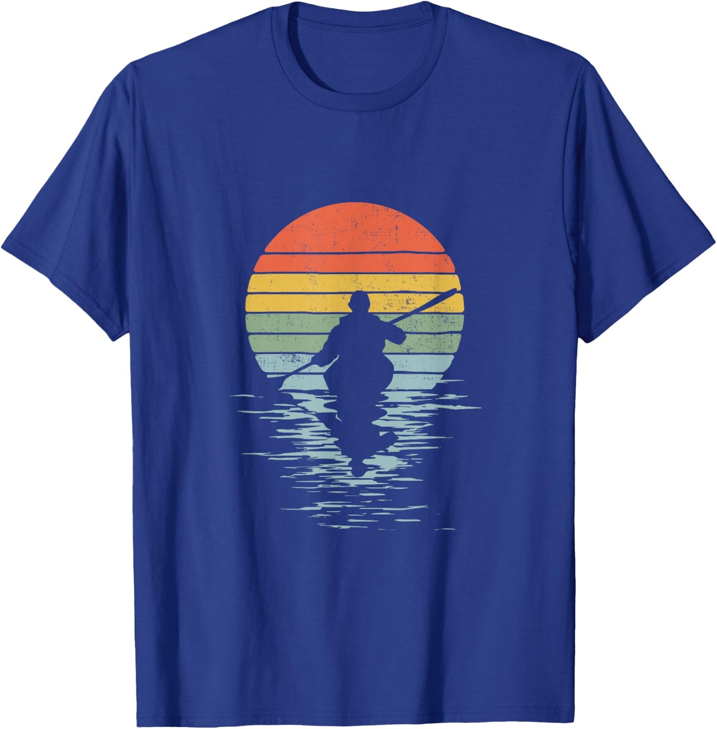 Kayak Vintage Horizon Motif Gift T-Shirt - T-Shirt | Royal