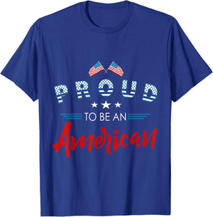 Proud to be an American patriotic design Women Kids Men T-Shirt - T-Shirt | Royal