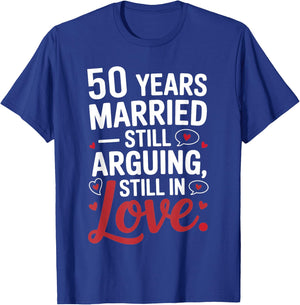 Funny 50th Wedding Anniversary Shirt - Married for 50 Years T-Shirt - T-Shirt | Royal