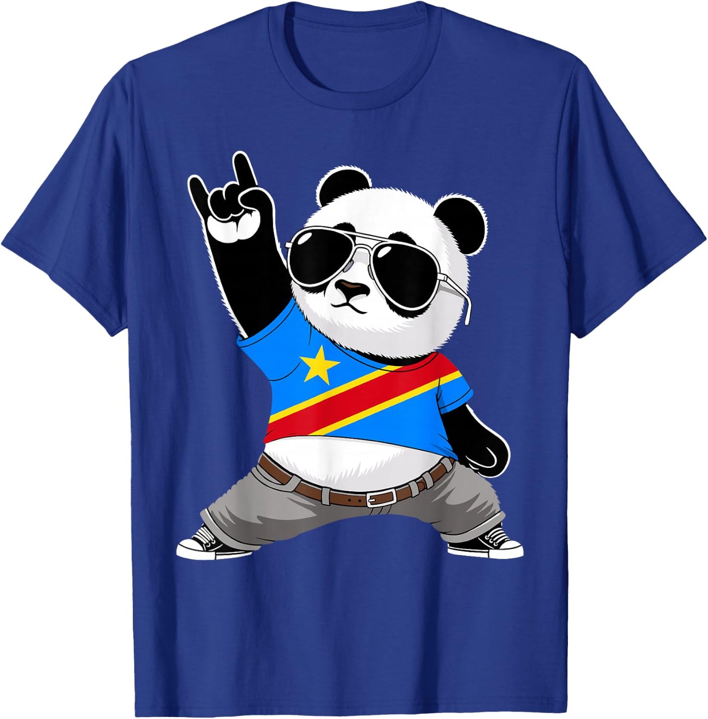Congolese Flag Men Women Kids DR Congo T-Shirt - T-Shirt | Royal