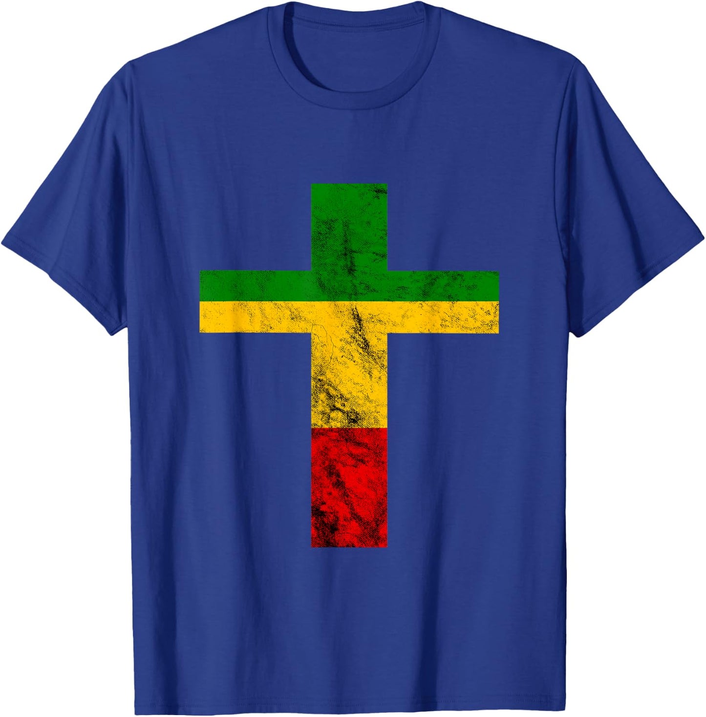 Rasta Reggae Jesus Cross Faith Rastafari Roots Reggae Lover T-Shirt - T-Shirt | Royal