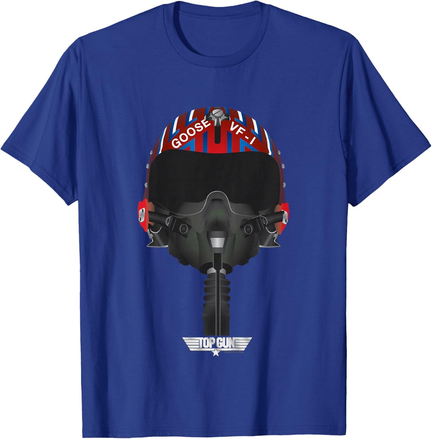 Kids Top Gun Goose Pilot Helmet Kids T-Shirt - T-Shirt | Royal