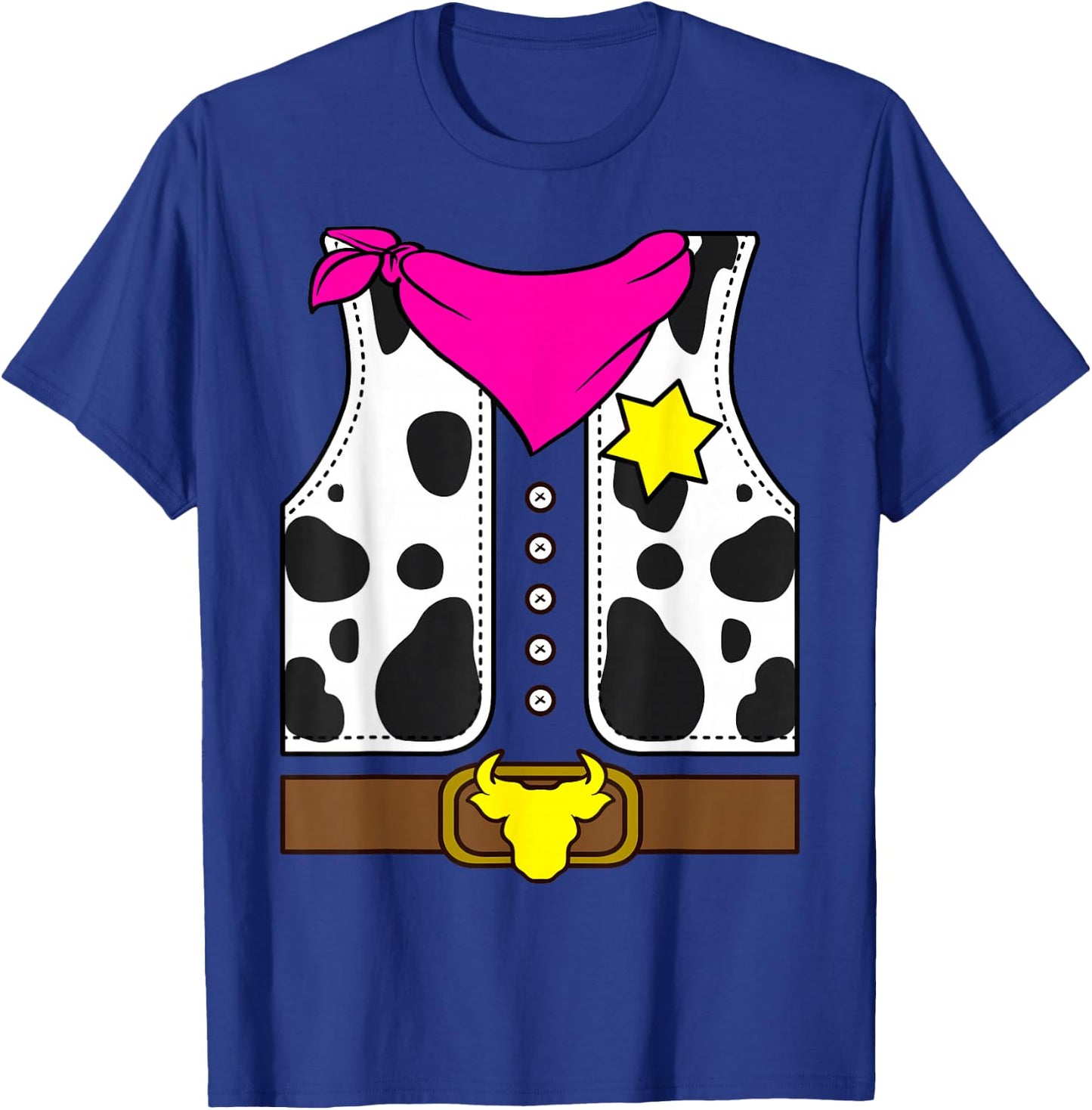 Cowgirl Horse Riding Pink Girl Cowboy Rodeo Costume Horse T-Shirt - T-Shirt | Royal