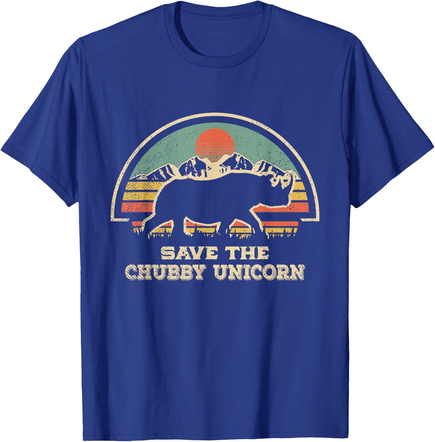 Save The Chubby Unicorns Rhino Fat Rhino T-Shirt - T-Shirt | Royal