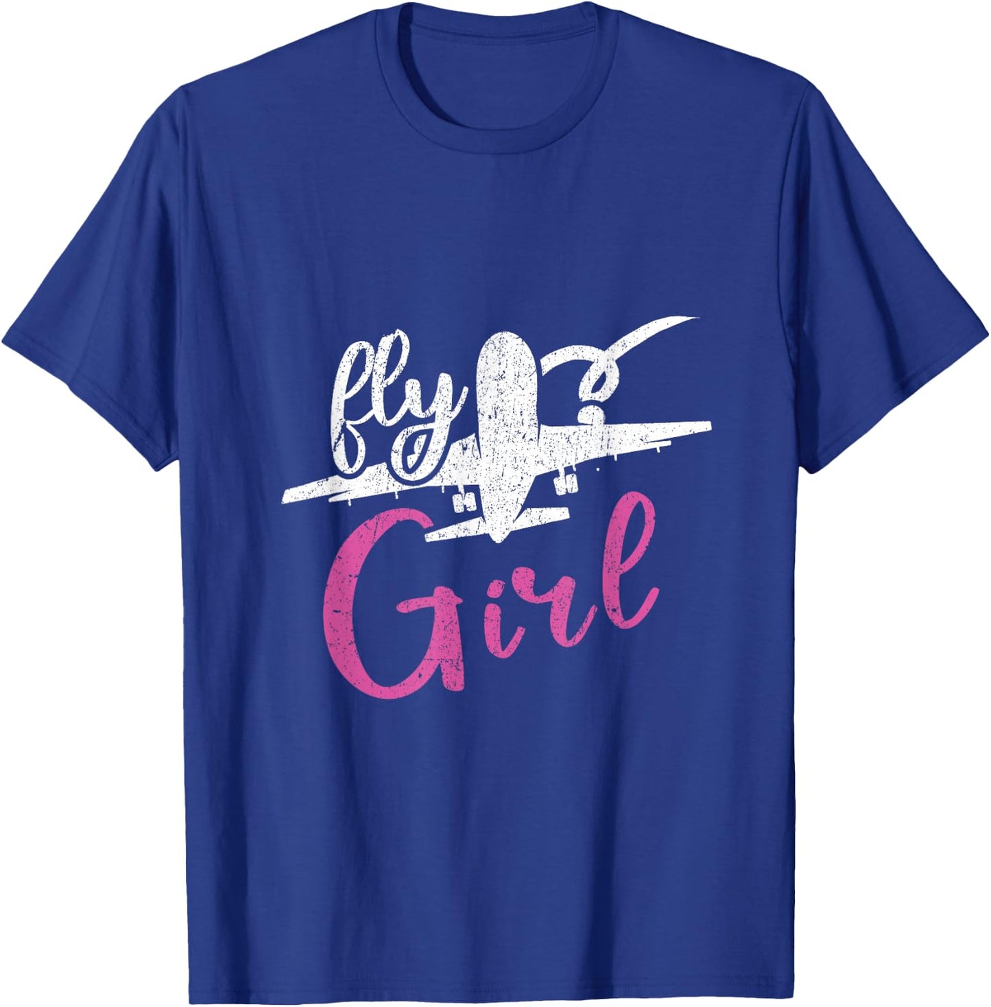 Women's Airplane Aviation Lover Aircraft Fly Girl T-Shirt - T-Shirt | Royal