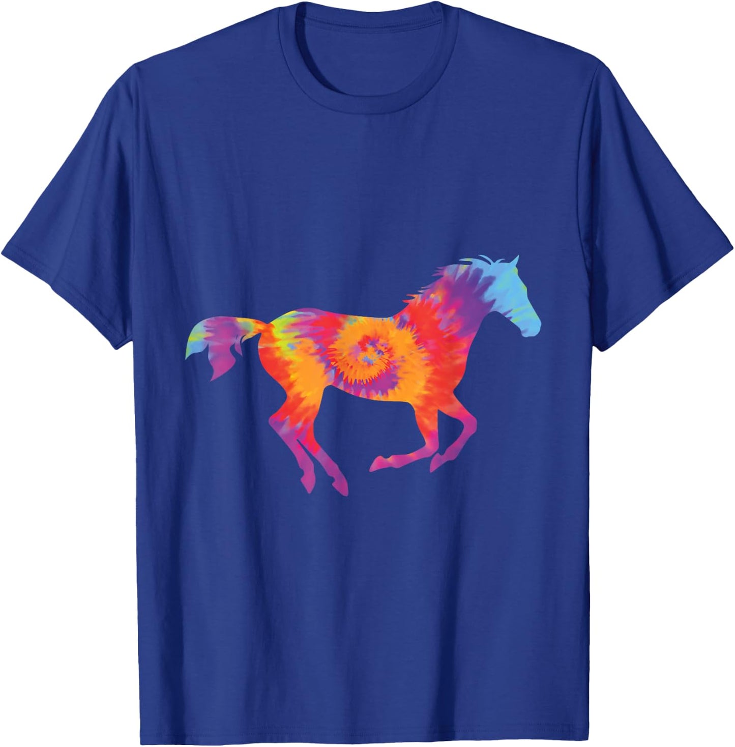Horse lover Tie dye for girls women men who love horses T-Shirt - T-Shirt | Royal
