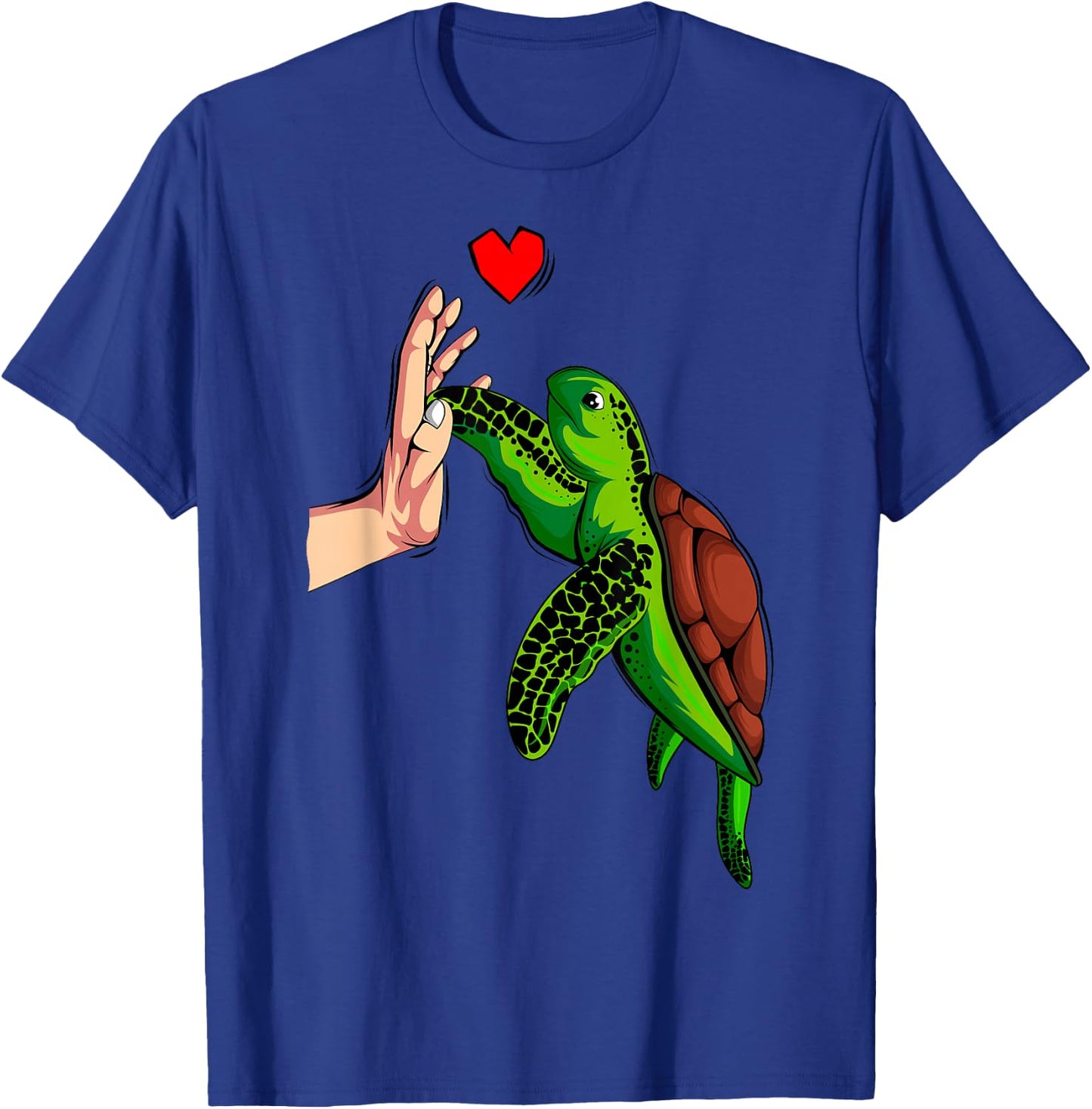 Turtles Love Children Girls Ladies Turtle T-Shirt - T-Shirt | Royal