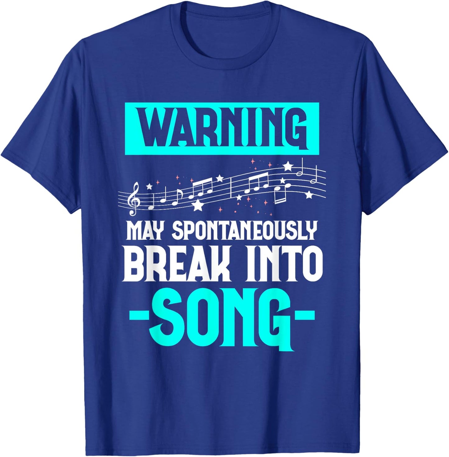 Funny Karaoke Warning May Spontaneously Break Into Song T-Shirt - T-Shirt | Royal