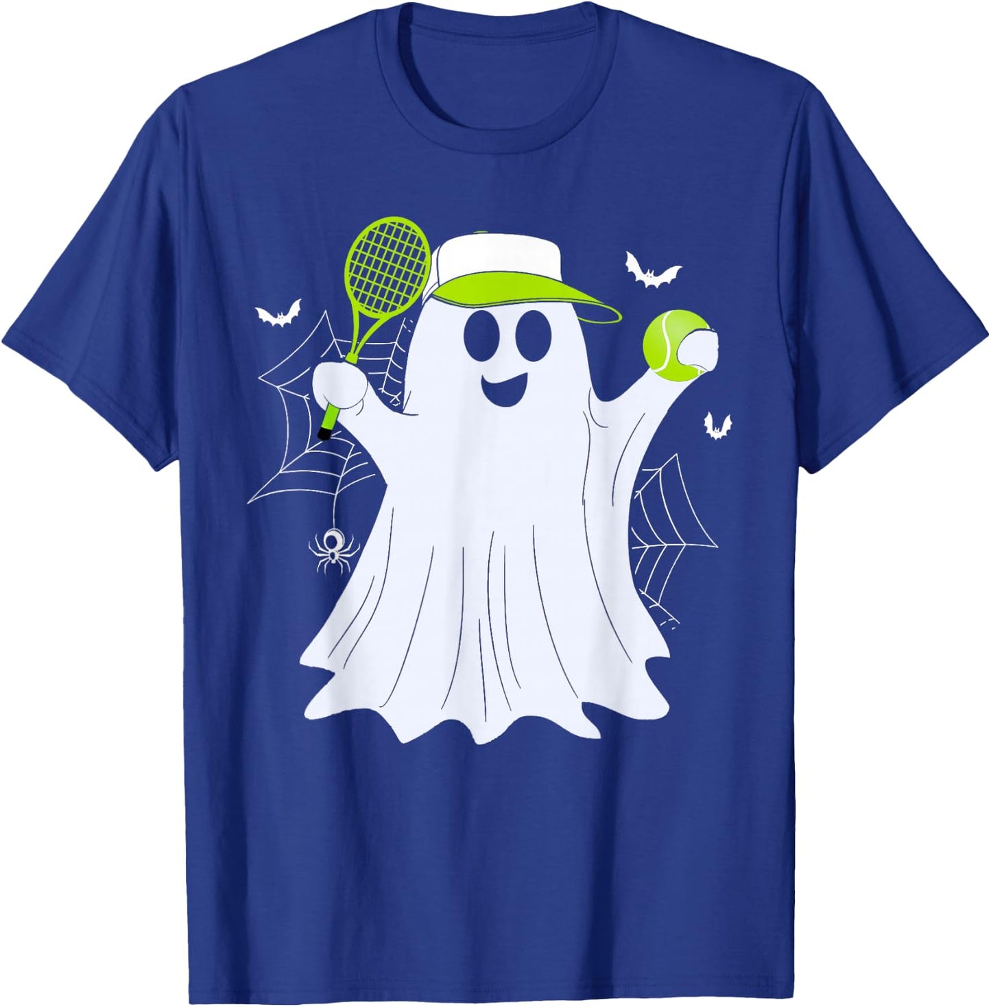 Boo Ghost Playing Tennis Funny Halloween Tennis Costume T-Shirt - T-Shirt | Royal