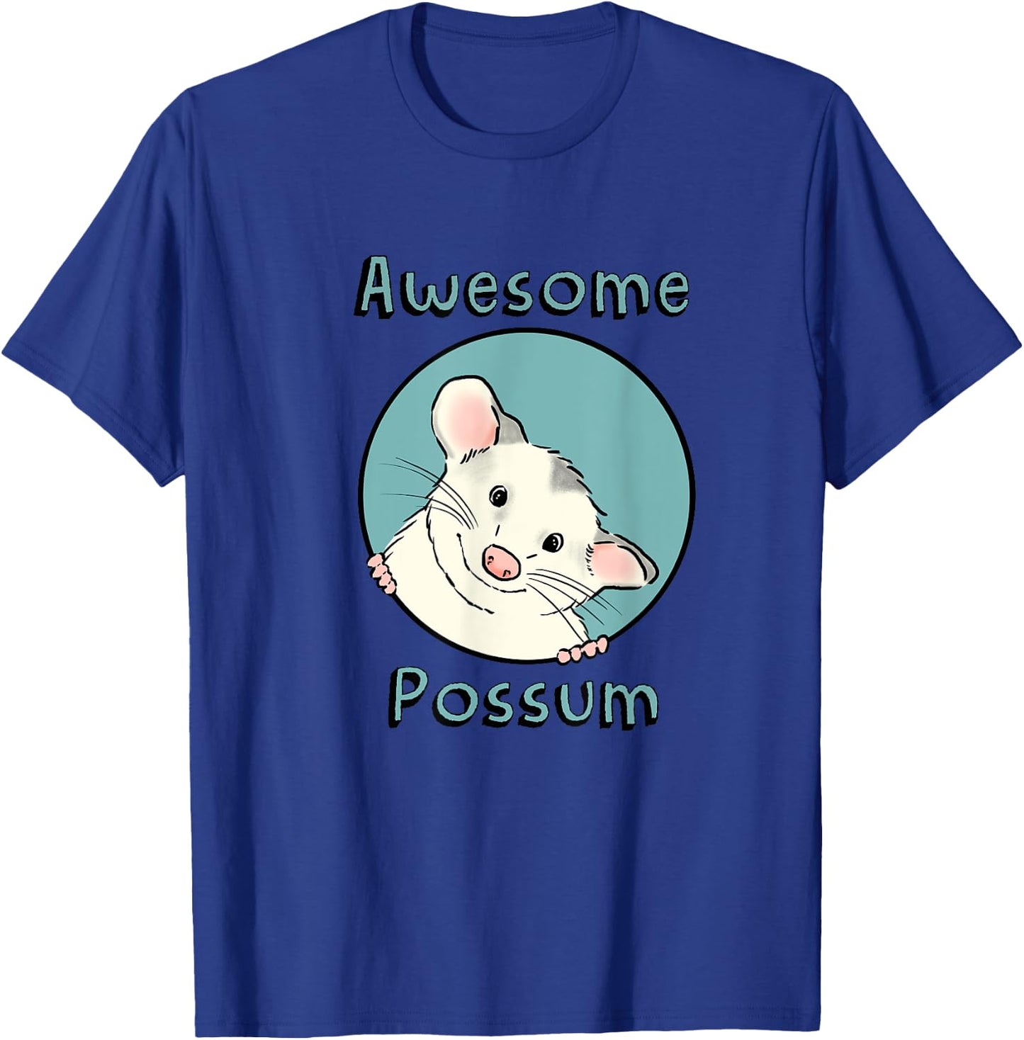 Awesome Possum, Cute Possum, Funny Possum, Opossum Lover T-Shirt - T-Shirt | Royal
