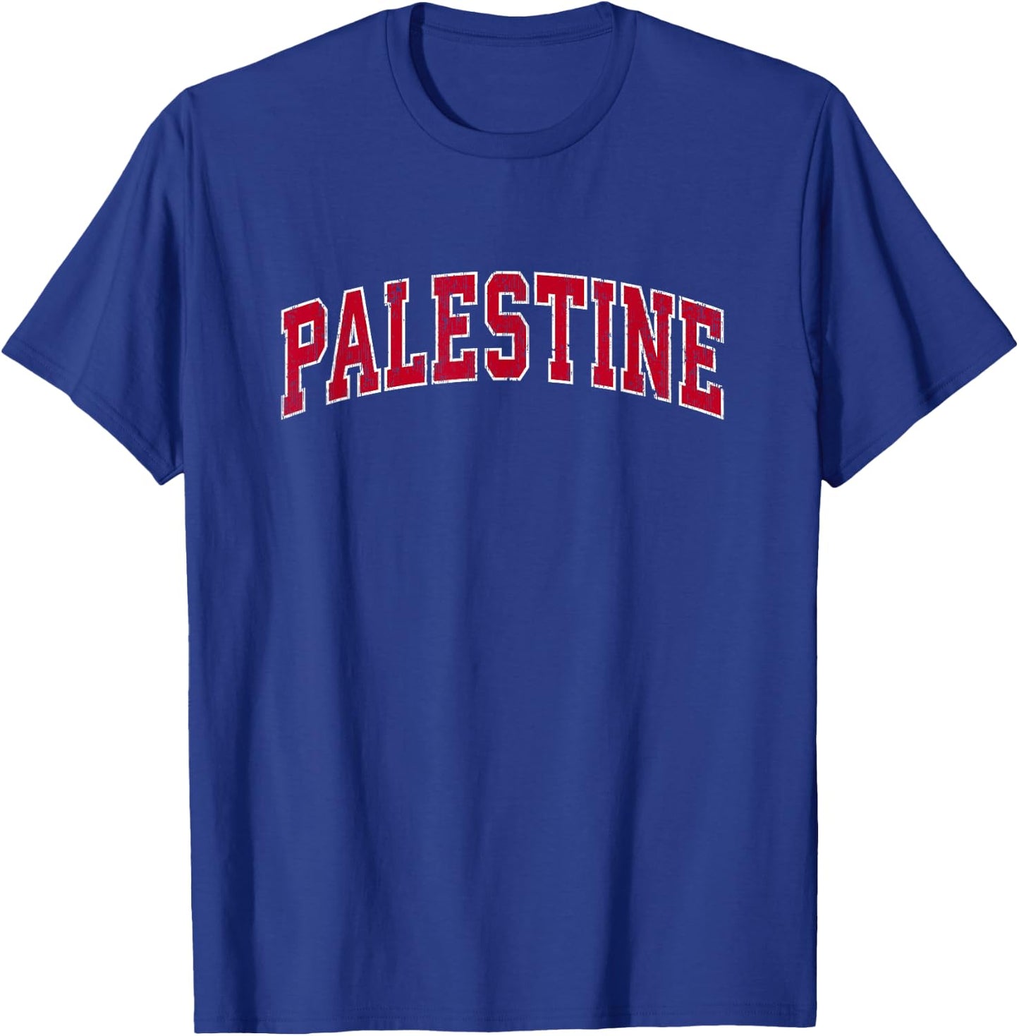 Palestine Texas TX Vintage Sports Design Red Design T-Shirt - T-Shirt | Royal