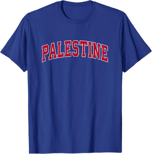 Palestine Texas TX Vintage Sports Design Red Design T-Shirt - T-Shirt | Royal