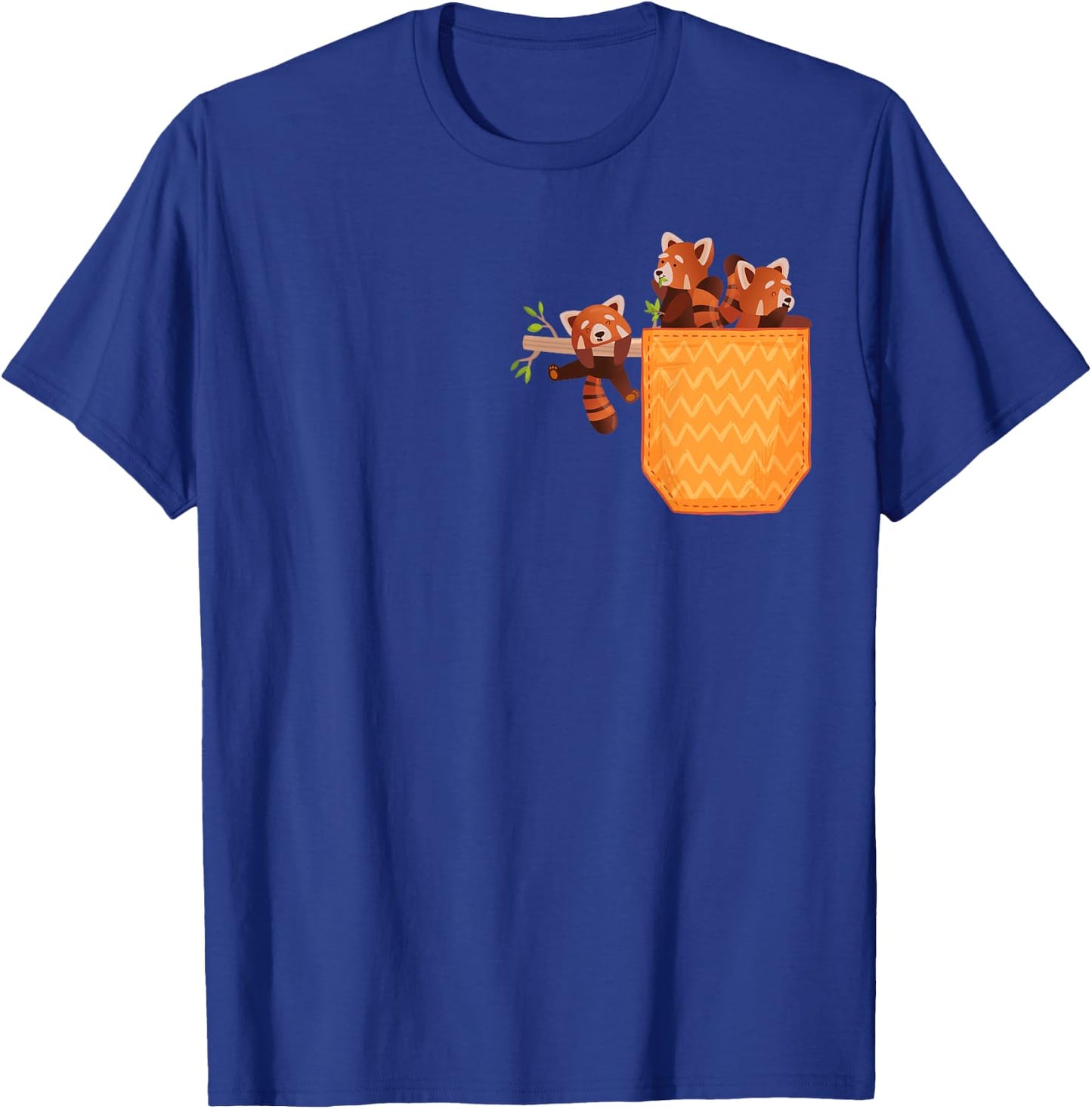Red Panda In Pocket Funny Red Pandas Animal Lover Graphic T-Shirt - T-Shirt | Royal