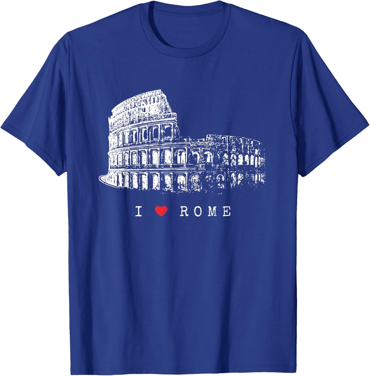 Rome Colosseum Vintage Skyline Italy Fan I Love Roma T-Shirt - T-Shirt | Royal