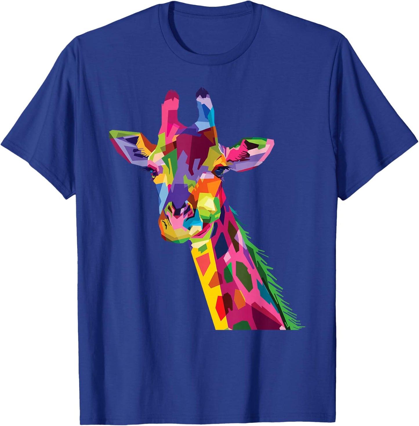 Color Critters Cute Rainbow Giraffe Display Vibrant Zoo Giraffe T-Shirt - T-Shirt | Royal