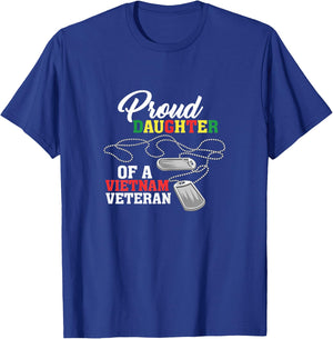 Veteran Daughter Dad Grandpa Vietnam Honorable T-Shirt - T-Shirt | Royal