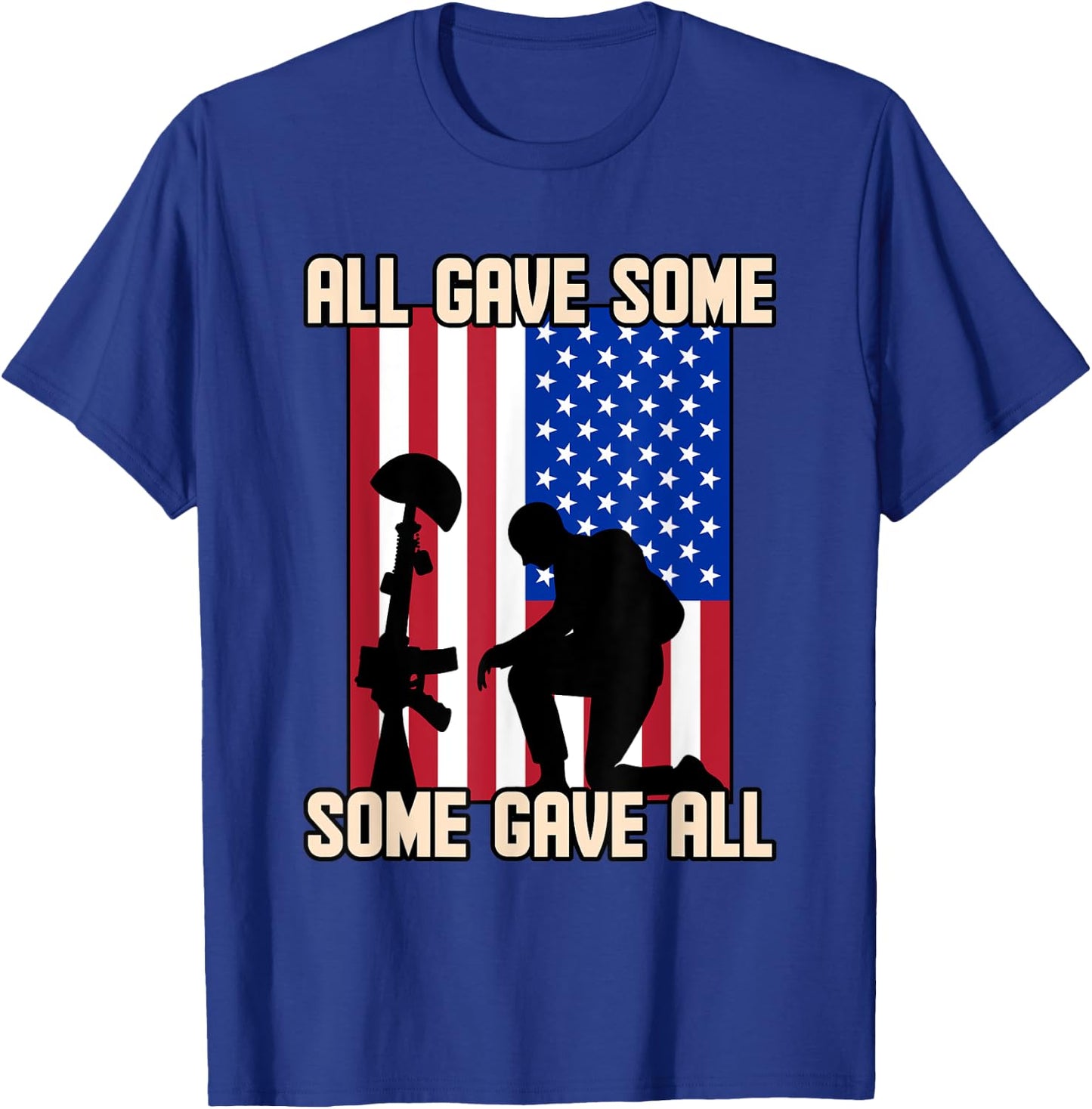 All Gave Some USA Flag Some Gave All Memorial Day Graphic Women Kids Men T-Shirt - T-Shirt | Royal