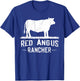 Cow Farmer - Red Angus Rancher T-Shirt - T-Shirt | Royal