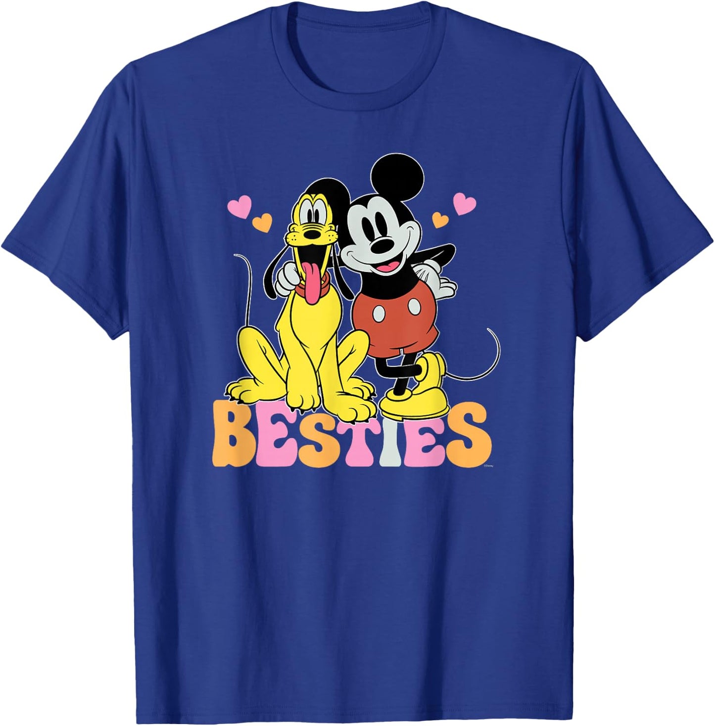 Disney Mickey Mouse Pluto Besties BFF Best Friends Valentine T-Shirt - T-Shirt | Royal
