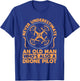Never Underestimate an Old Man with a Drone T-Shirt - T-Shirt | Royal