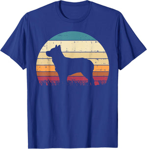 Heeler Sunset Retro Animal Pet Australian Cattle Dog Gift T-Shirt - T-Shirt | Royal