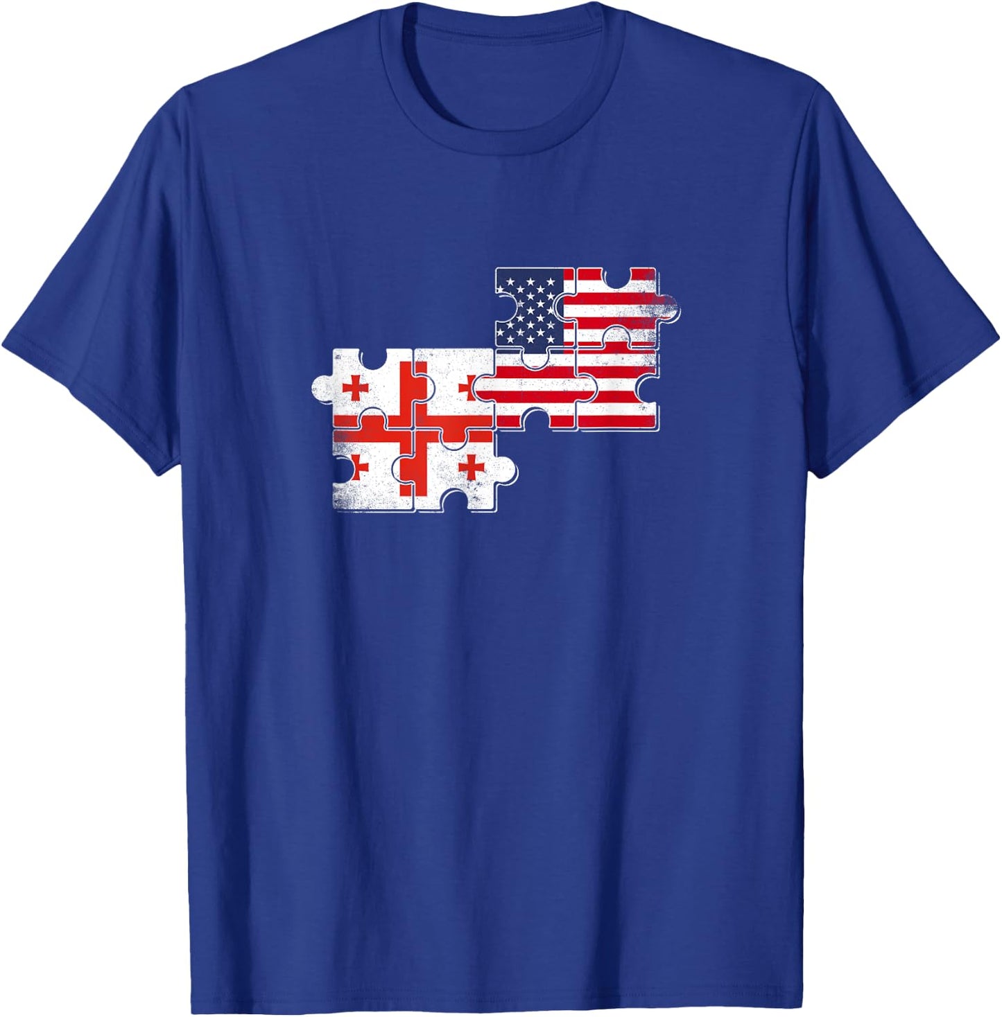Georgia USA Vintage Flag Georgian American T-Shirt - T-Shirt | Royal
