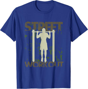 Street Workout Calisthenics Training Gym Exercise Fitness T-Shirt - T-Shirt | Royal