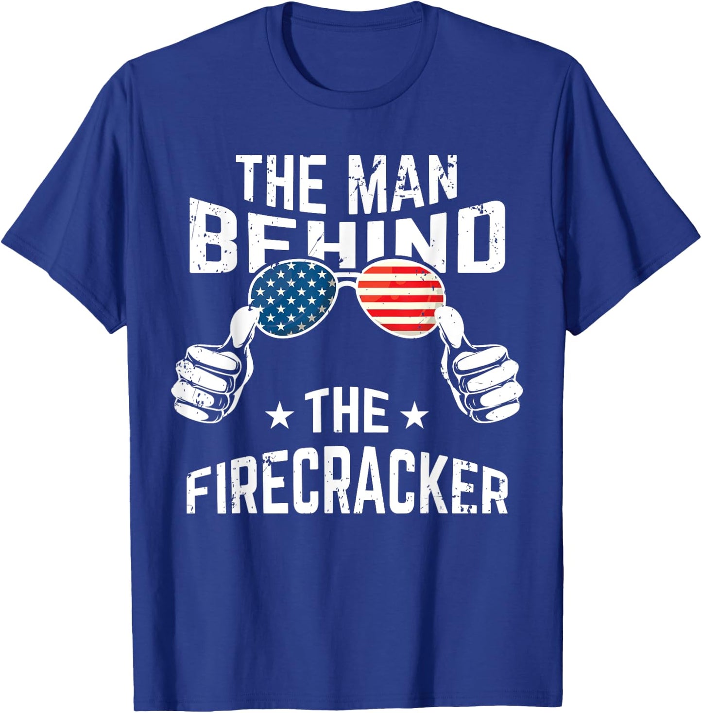 4th of July Pregnancy Shirt The Man Behind The Firecracker T-Shirt - T-Shirt | Royal