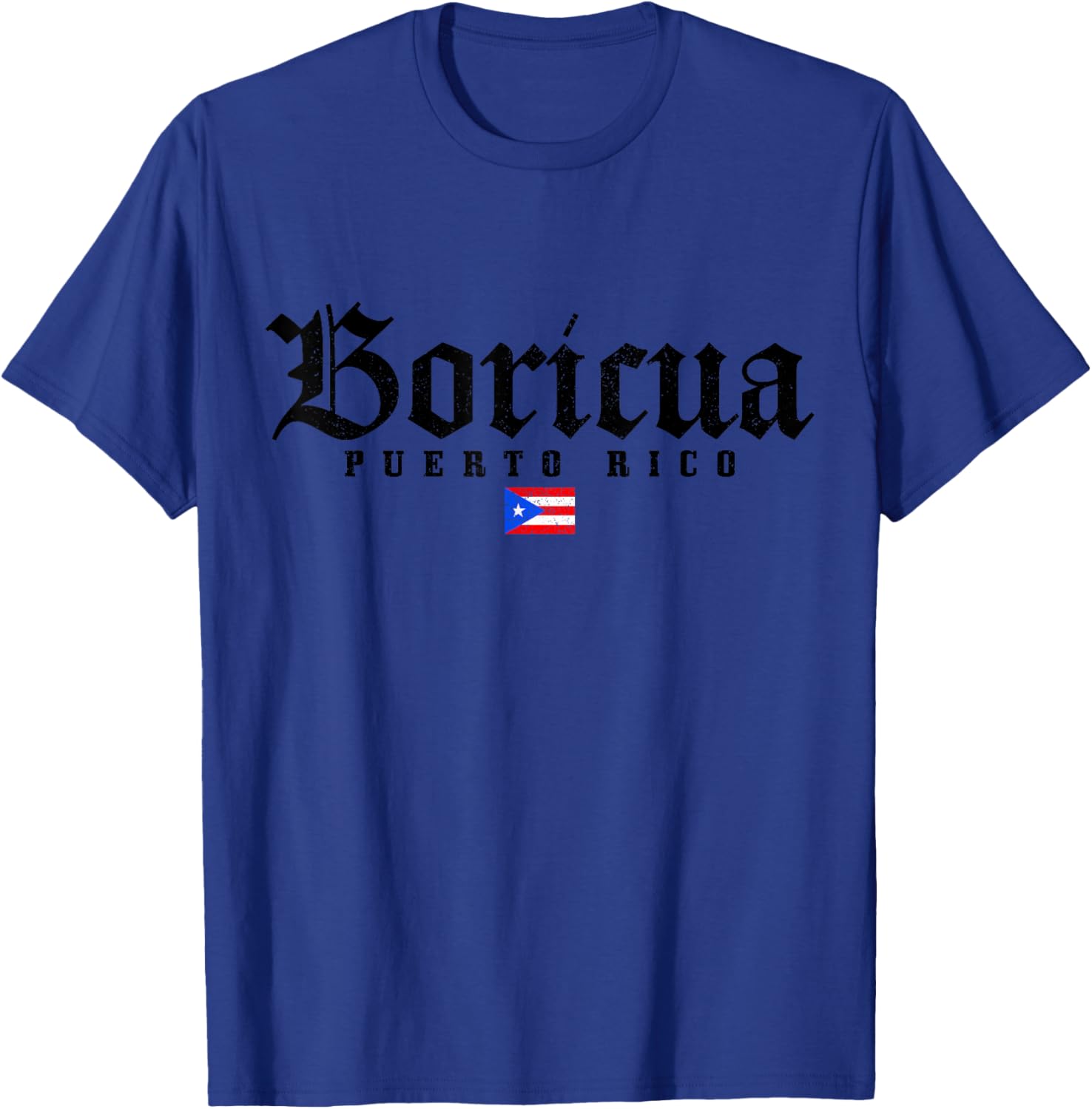 Puerto Rico Boricua Vintage Puerto Rican Flag Pride T-Shirt - T-Shirt | Royal