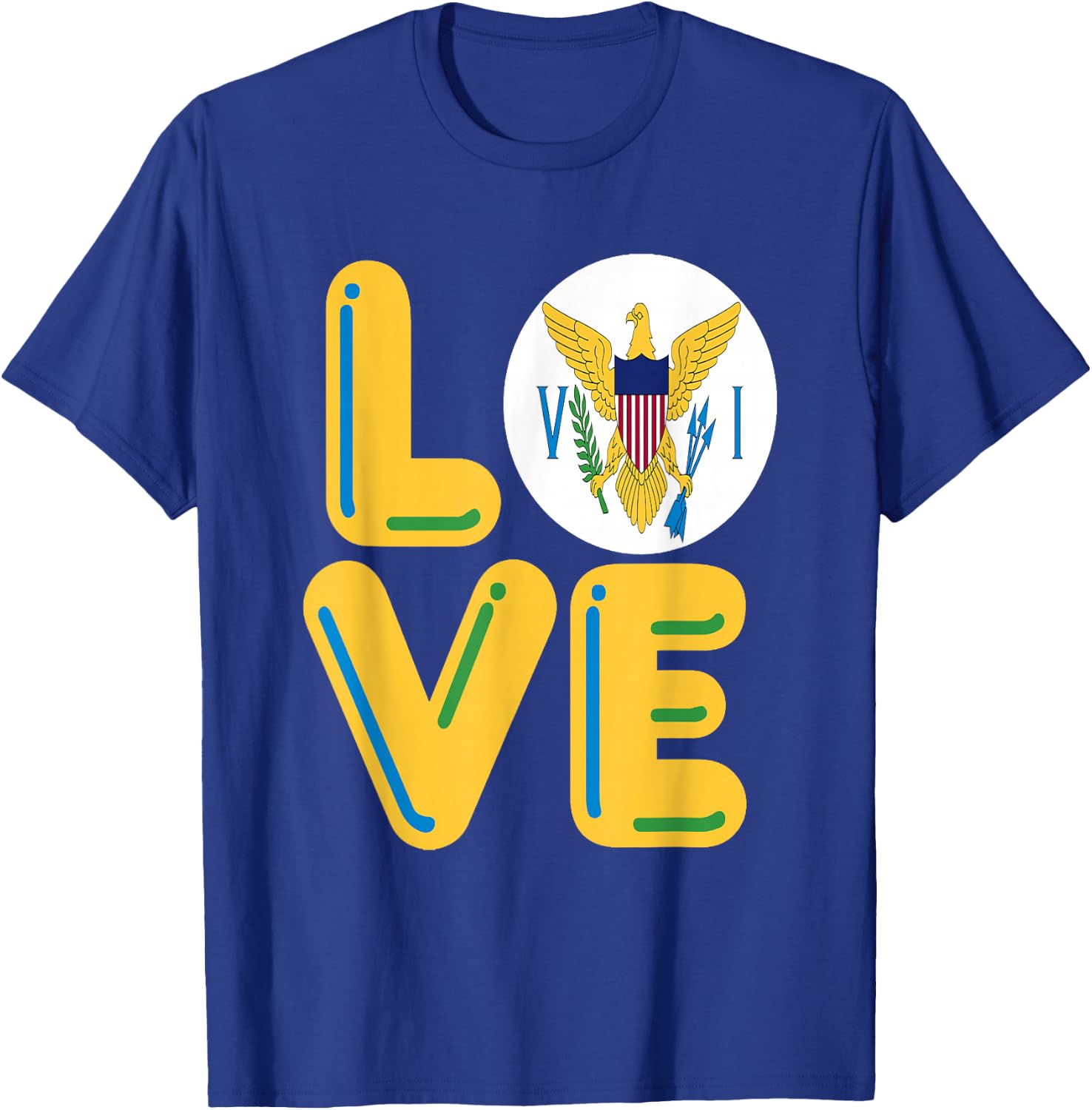 LOVE - Virgin Islands T-Shirt - T-Shirt | Royal