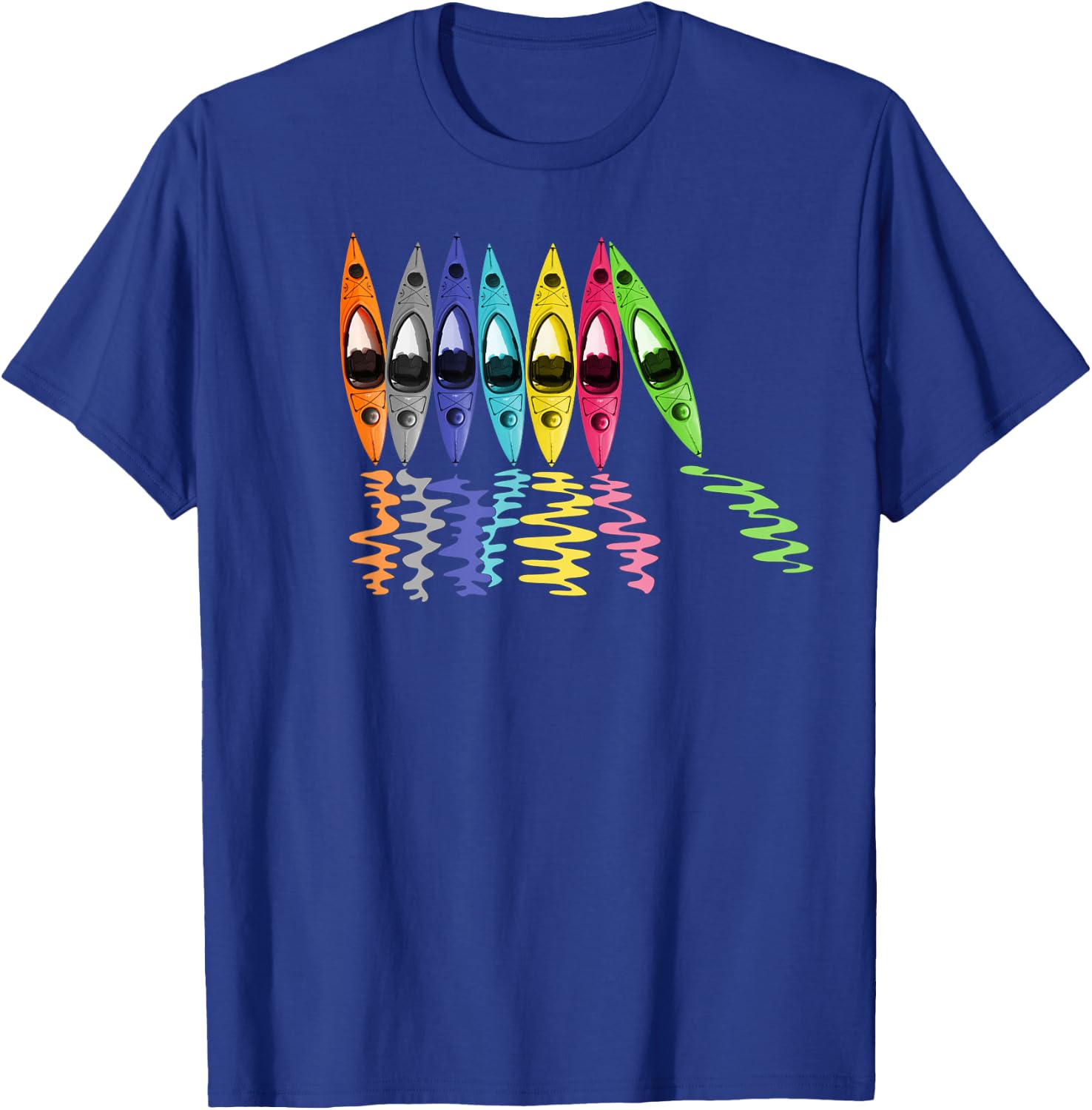 Colorful Kayaks Outdoor Adventure kayaking boating T-Shirt - T-Shirt | Royal