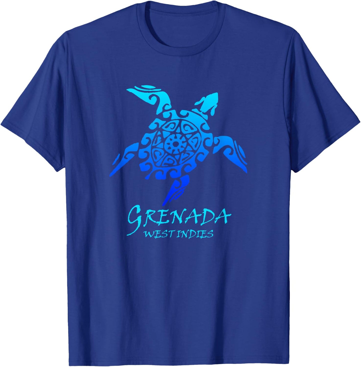 Grenada, West Indies Vintage Retro Tribal Turtle Vacation T-Shirt - T-Shirt | Royal