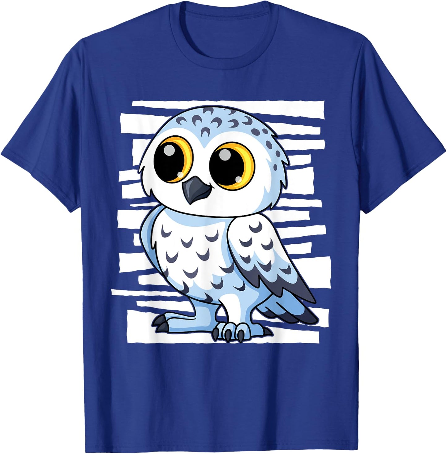 White Snow Owl I Kingfisher I Kids Snow Owl T-Shirt - T-Shirt | Royal
