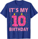 Kids Sweet donut It's My 10th Birthday Shirt 10 Yrs Old Gift T-Shirt - T-Shirt | Royal